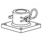 Square flange for rotator FR15 140x140 d30